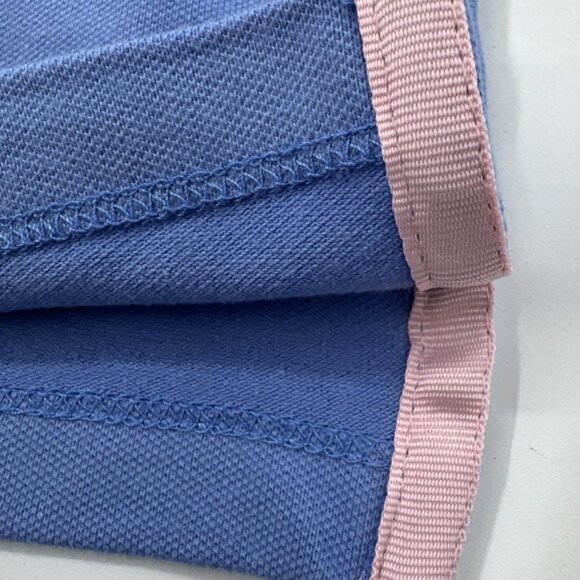 Vintage 90s Izod Polo Shirt Womens Large Blue Stretch 5-Button Preppy NEW - Picture 6 of 10